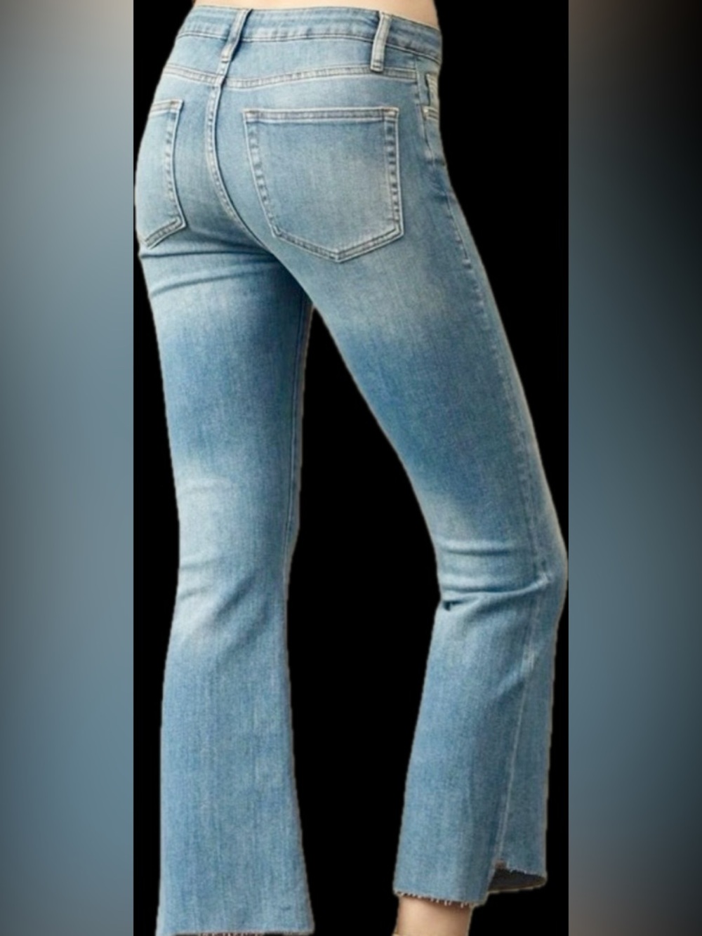 Frame Denim Le Crop Mini Boot Jeans in light blue